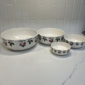 Vintage German Made Nesting Bowls Cherry